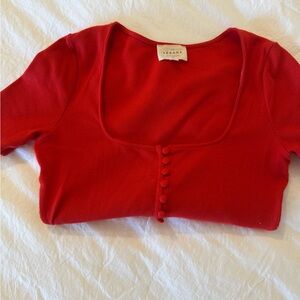 Sézane Grant T Shirt - Small - Red